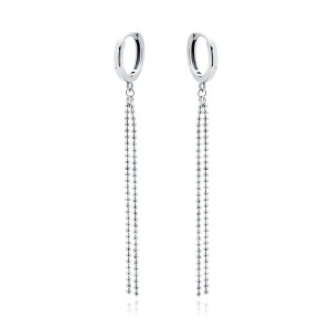 Cercei rotunzi argint cu lantisoare DiAmanti Z2010DER-DIA (Argint 925‰ 2,2 g.)